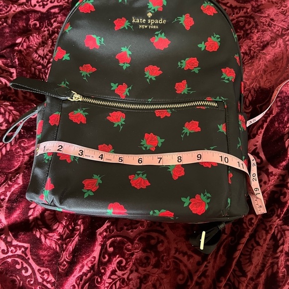 Kate Spade Black Chelsea Rose Backpack - Picture 6 of 11